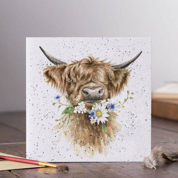 Wrendale Designs "Daisy Coo" Highland Cow Card